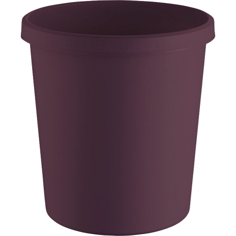 Papierkorb Helit The Green German, Volumen 18 l, umlaufender Griffrand, Recyclingkunststoff, Ø 315 x H 331 mm, rot