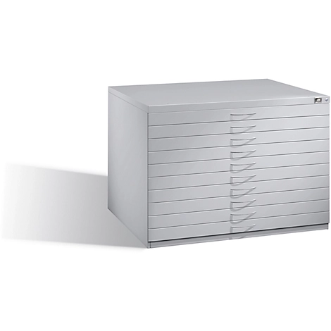 Planschrank aus Stahl, für Formate bis DIN A1, 10 Schubladen