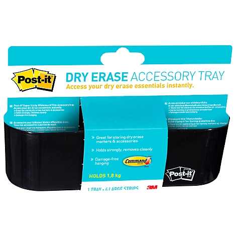 Post-it® Dry Erase-Ablagekorb DEFTRAY-EU, selbstklebend, inkl. Klebestreifen, schwarz