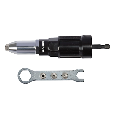 PROFI-Blindnietvorsatz-Adapter PROJAHN, o. Griff, f. Blindnieten Ø 2,4-5,0 mm, inkl. Mundstücke