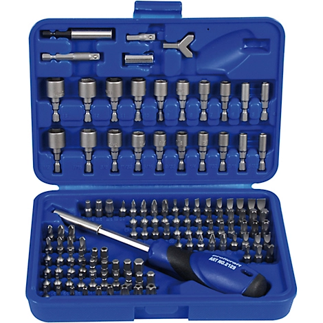 PROJAHN SECURI-Bit-Box, 122-tlg., Antrieb 6,3 / 1/4', DIN 3126/DIN ISO 1173, in Kunststoff-Box