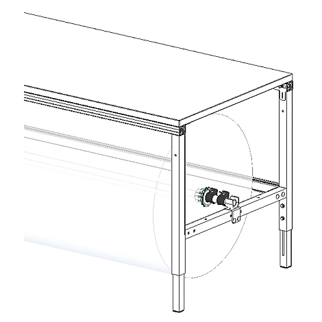 Rocholz Achssatz für Packtisch System Flex, für Tischbreite 1600 mm
