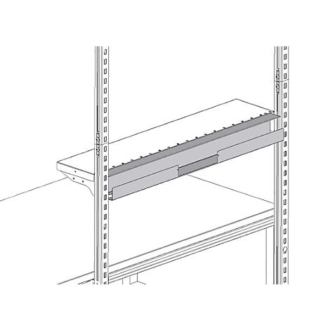 Rocholz Kabelkanal System Flex, zur Montage am Ablageboden, 800 mm – Bild 2