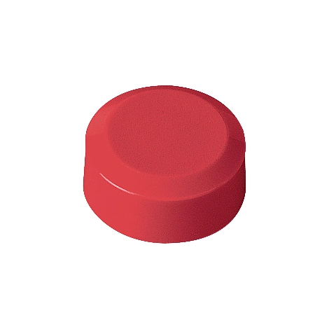 Rundmagnete MAUL, Kunststoff & Metall, Feinstruktur, Haftkraft 170 g, ø 15 x 7,5 mm, rot, 20 Stück