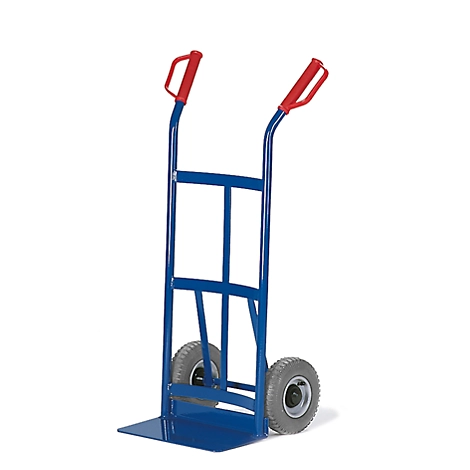 Sackkarre mit gewölbter Rückwand, Tragkraft 200 kg, Luft-Bereifung