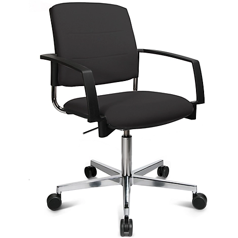 Schäfer Shop Genius Besucherstuhl SSI Proline Visit P3+, gepolsterte Rückenlehne, Universalrollen, schwarz