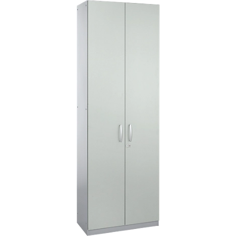 Schäfer Shop Genius Flügeltürenschrank TETRIS SOLID, Stahlkorpus, 6 OH, B 800 mm, abschließbar, lichtgrau/weißalu