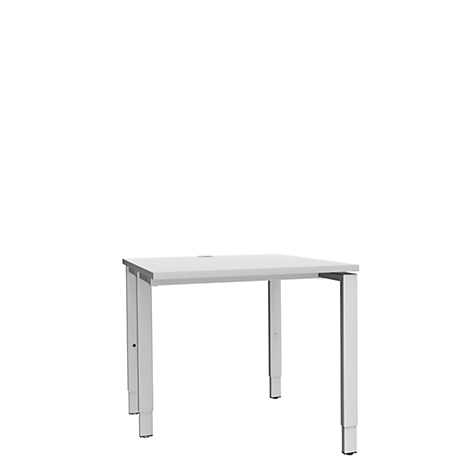 Schäfer Shop Genius Schreibtisch MODENA FLEX, 4-Fuß-Rechteckrohr, einseitig, B 800 mm, lichtgrau