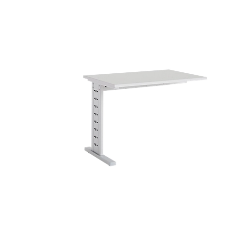 Schäfer Shop Select Ansatztisch Moxxo IQ, Rechteck, C-Fuß, B 1000 x T 600 x H 735 mm, lichtgrau