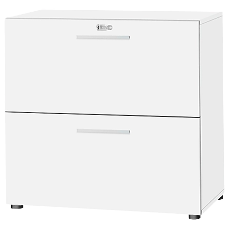 Schäfer Shop Select Hängeregistraturschrank SET UP, 2 HR-Schübe, abschließbar, B 800 x T 420 x H 788 mm, weiß/weiß