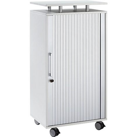 Schäfer Shop Select Hochcontainer, mit Rollen, abschließbar, B 600 x T 420 x H 1178 mm, lichtgrau