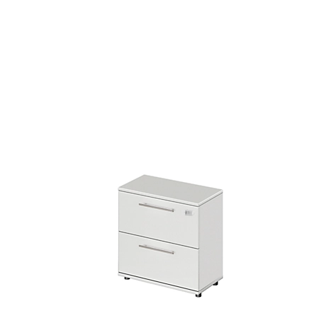 Schäfer Shop Select HR-Schrank Start Off, 2 OH, abschließbar, B 800 x T 420 x H 788 mm, Holz, lichtgrau/lichtgrau