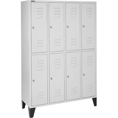 Schäfer Shop Select Kleiderspind, 4x2 Abt., m. Füßen, Zylinderschloss, Tür lichtgrau