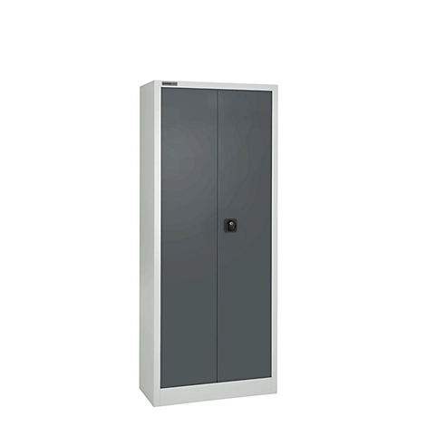 Schäfer Shop Select Materialschrank MS 2408, Leergehäuse, 800 x T 400 x H 1935 mm, Stahl, lichtgrau/anthrazitgrau