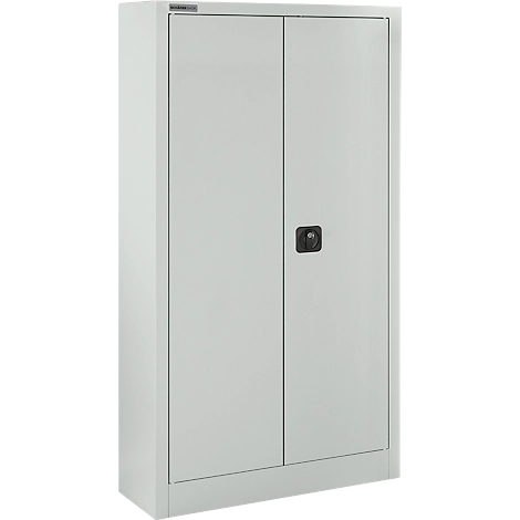 Schäfer Shop Select Materialschrank MSI 16408 , B 800 x T 400 x H 1535 mm, 3 Böden, Stahl, lichtgrau RAL 7035