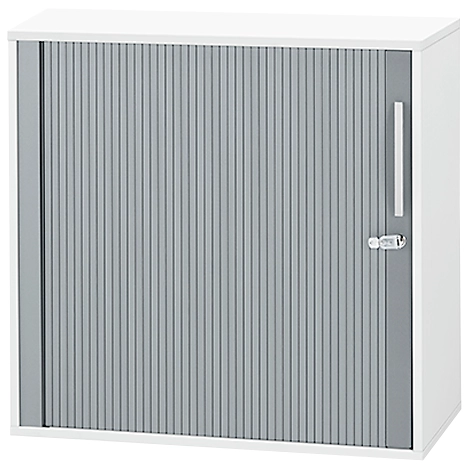 Schäfer Shop Select Querrollladenschrank SET UP, abschließbar, 2 Ordnerhöhen, B 800 x T 420 x H 788 mm, weiß