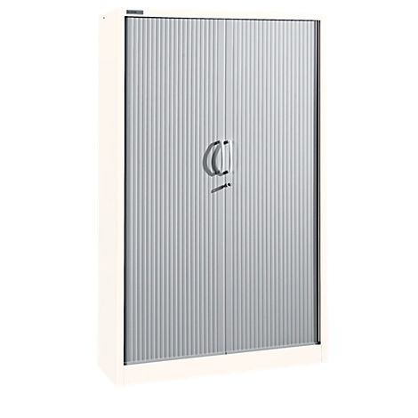 Schäfer Shop Select Rollladenschränke, 5 Ordnerhöhen, B 1200 mm, weiß/alusilber