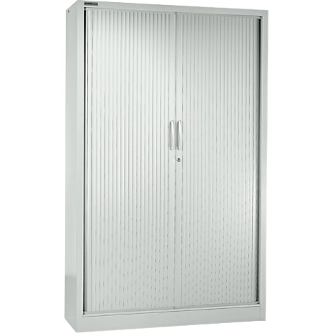 Schäfer Shop Select Rollladenschrank MS iCONOMY, Stahl, 5 Ordnerhöhen, B 1200 x T 400 x H 1935 mm, lichtgrau RAL 7035