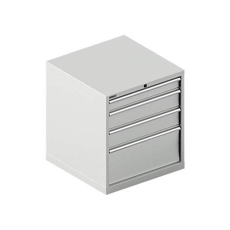 Schäfer Shop Select Schubladenschrank 36-36, 4 Schübe, bis 75 kg, B 717 x T 725 x H 800 mm, lichtgrau