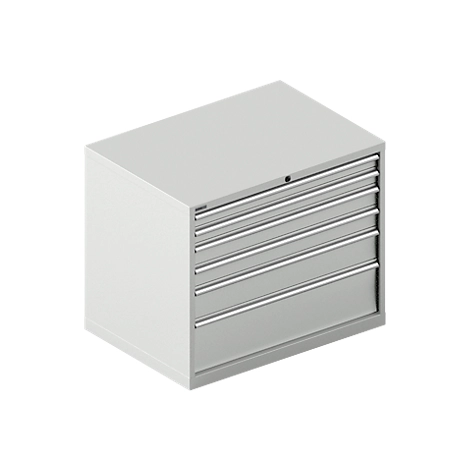 Schäfer Shop Select Schubladenschrank WSK 54-36, Stahl, 6 Schübe, bis 75 kg, B 1023 x T 725 x H 850 mm, lichtgrau/lichtgrau