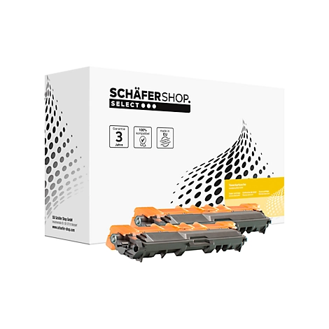 Schäfer Shop Select Toner, ersetzt Brother TN-242BK (TN242BK), Doppelpack, schwarz