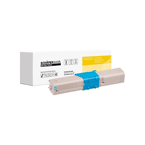 Schäfer Shop Select Toner, ersetzt OKI 44469706 (44469706), Einzelpack, cyan