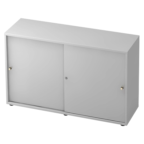Schiebetürenschrank TOPAS LINE, 2 OH, lichtgrau/lichtgrau