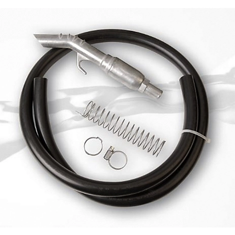 Schlauchgarnitur für Handpumpe Typ K 10 C, elektrisch leitfähig, DN 19 x 4, mit Auslaufventil AV 20 und Knickschutzfeder, Länge 4 m