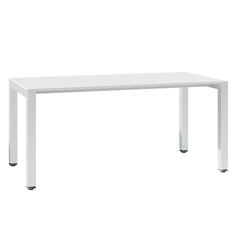 Schreibtisch SOLUS PLAY, 4-Fuß, höhenverstellbar, B 1600 x T 800 x H 720 - 820 mm, weiß