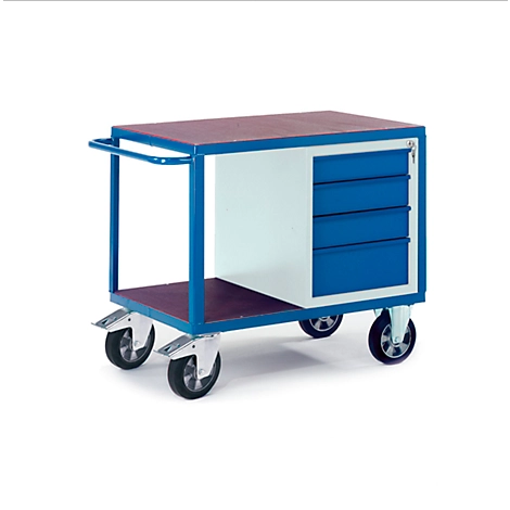 Schwerlast-Werkstattwagen mit Schubladenschrank, 1000 x 700 mm, Tragkraft 1000 kg