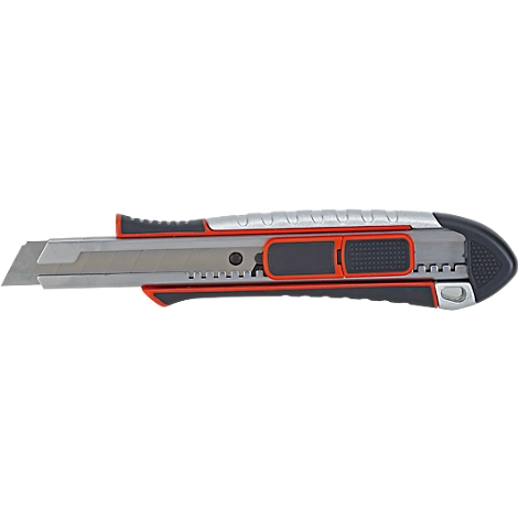 Sicherheitscutter MAULtool, 18 mm, autom. Klingenrückzug, Rasterautomatik, 20 mm stufenl. Klingenauszug