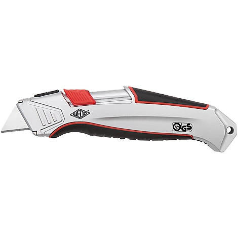 Sicherheitsmesser Wedo® Safety Cutter ALU, automat. Klingenrückzug, für Rechts-/Linkshänder, mit Ersatzklinge