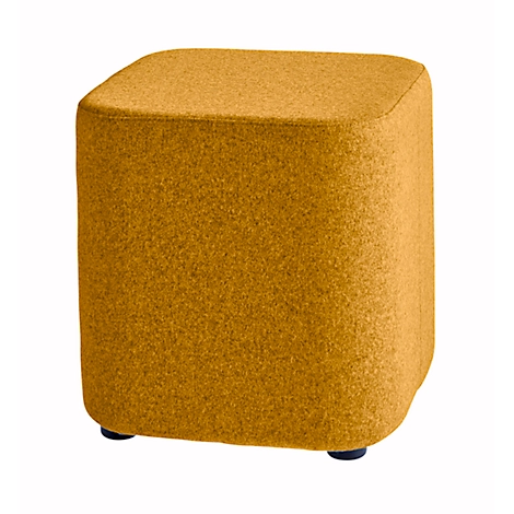 Sitzhocker TAPA Square O Type, Schurwolle, B 450 x T 450 x H 470 mm, orange