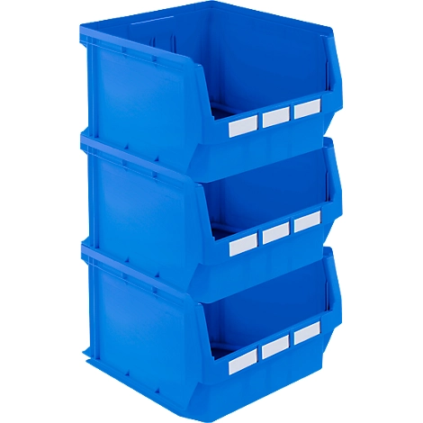 Sparset Sichtlagerkasten LF 543, Polypropylen, L 500 x B 470 x H 300 mm, 57 l, blau, 3 St.