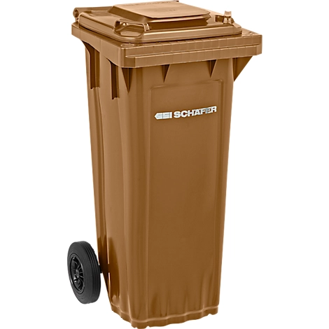 SSI Schäfer Mülltonne PRO 60 WAVE, 60 l, fahrbar, braun