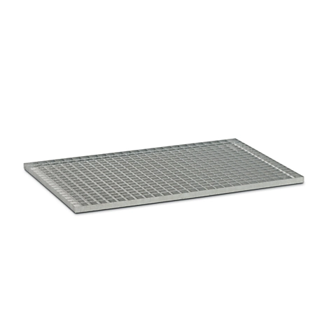 Stahlgitterrost für CEMO Euro-PE-Auffangwanne 250/2, verzinkt, B 1184 x T 780 x H 30 mm