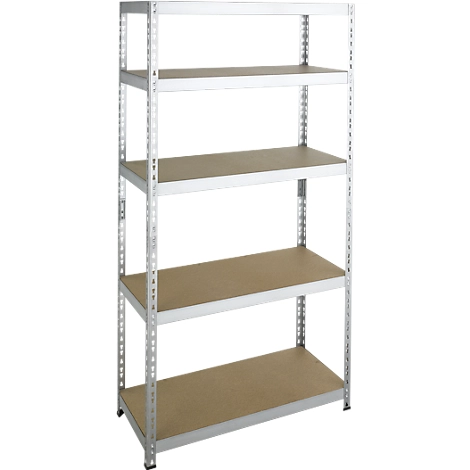 Steckregal Schwerlast, Komplettregal, mit 5 Böden, 1800x920x300 mm, verzinkt