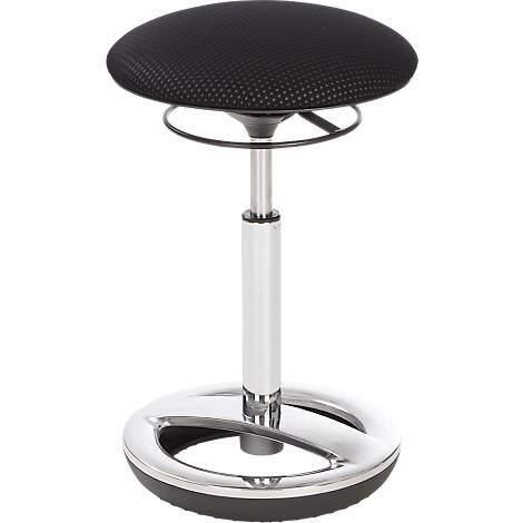 Stehhilfe Sitness HIGH BOB, für ergonomisches Sitzen, höhenverstellbar, Schwingeffekt, H 490-700 mm, schwarz, Gestell verchromt