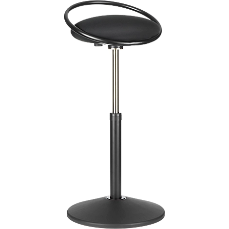 Stehhocker ROVO SOLO mit Ring, 3D-Gestrick, schwarz/schwarz