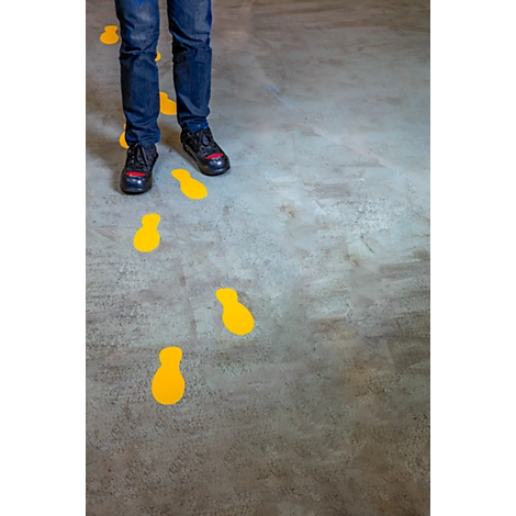 Stellplatz-Markierung Durable, selbstklebend in Fuß-Form, für Böden, 5 Paar