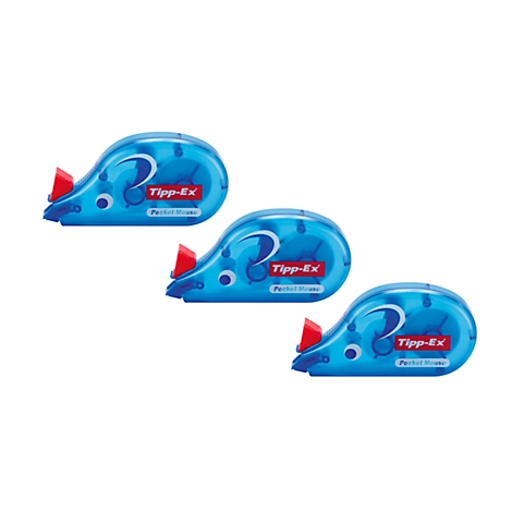 Tipp-Ex® Korrekturroller Pocket Mouse, 4,2 mm x 10 m, 3 Stück
