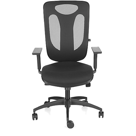 Topstar Bürostuhl PRO NET 100, Synchronmechanik, ohne Armlehnen, neue High-Tech Netz-Lehne, schwarz/schwarz