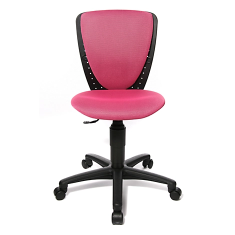 Topstar Kinderdrehstuhl High S´cool, ohne Armlehnen, Muldensitz, 3D-Netz-Rückenlehne, pink/schwarz