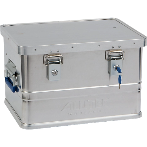 Transportbox Alutec CLASSIC 30, Aluminium, 30 l, L 430 x B 335 x H 270 mm, Zylinderschlösser