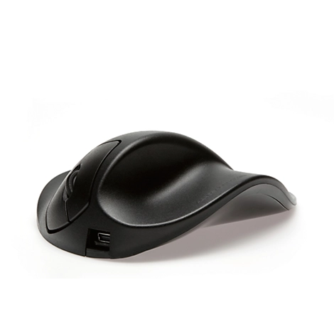 USB Maus BakkerElkhuizen HandShoeMouse Wireless, 1500 dpi, 2 Tasten + Scrollrad, USB 2.0, für Rechtshänder, Größe S