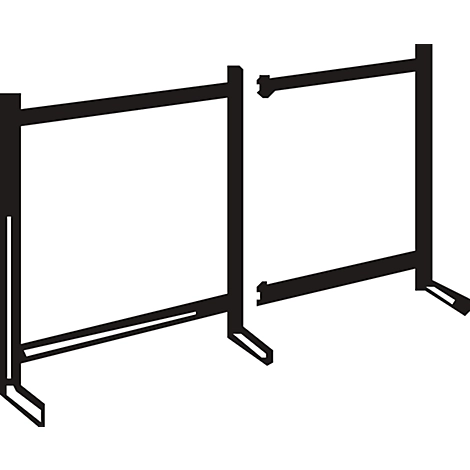 Variabo Leerregal, Grundfeld, einseitig, L 1000 x H 2000 mm