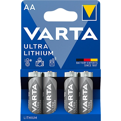 VARTA Batterie PROFESSIONAL LITHIUM, Mignon AA, 1,5 V, 4 Stück
