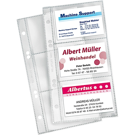 VELOFLEX Visitenkartenhülle, DIN A5, transparent, 10 Stück