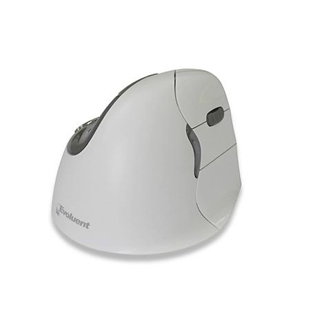 Vertikalmaus Evoluent4 Right Hand White Bluetooth, 5-Tasten-Maus, Scrollrad, kabellos