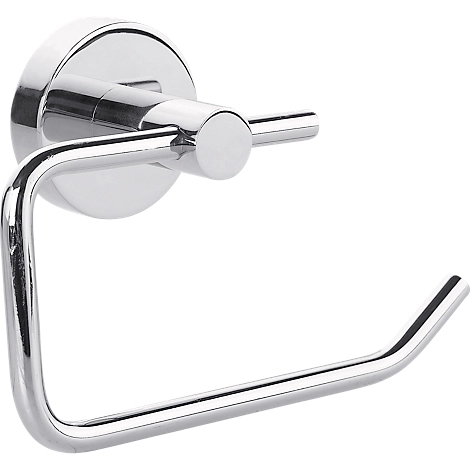 WC-Rollenhalter tesa® SMOOZ, ohne Deckel, verchromt, ohne Bohren, inkl. Klebelösung, starker Halt, B 140 x T 50 x H 100 mm